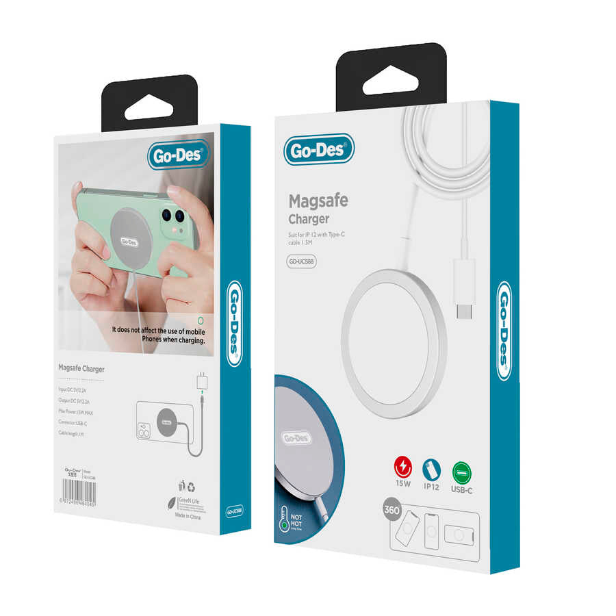 Go-Des GD-UC588 Magsafe Wireless Şarj - 3 Go-Des GD-UC588 Magsafe Wireless Şarj - 3